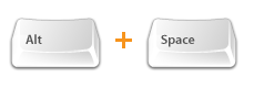 Shortcut Alt + Space