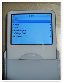 The new iPod with its protective cover
