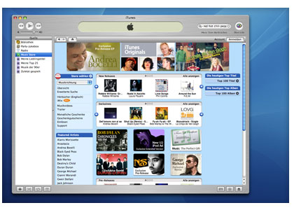 Die Startseite des österreichischen Music Stores