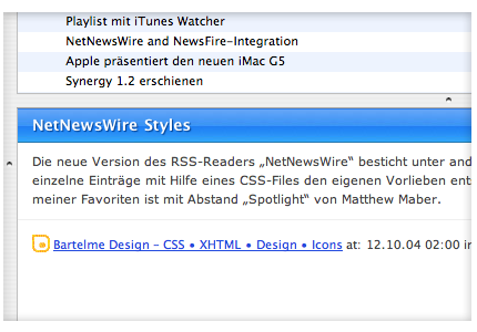 Der blaue horizontale Balken ist das Markenzeichen des Spotlight-Themes.