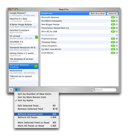 Screenshot vom Main-Interface