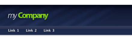 The outcome of this tutorial: a web site header