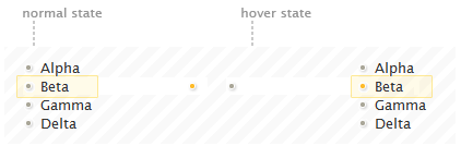 Bei :hover wird die Position des Bildes verändert